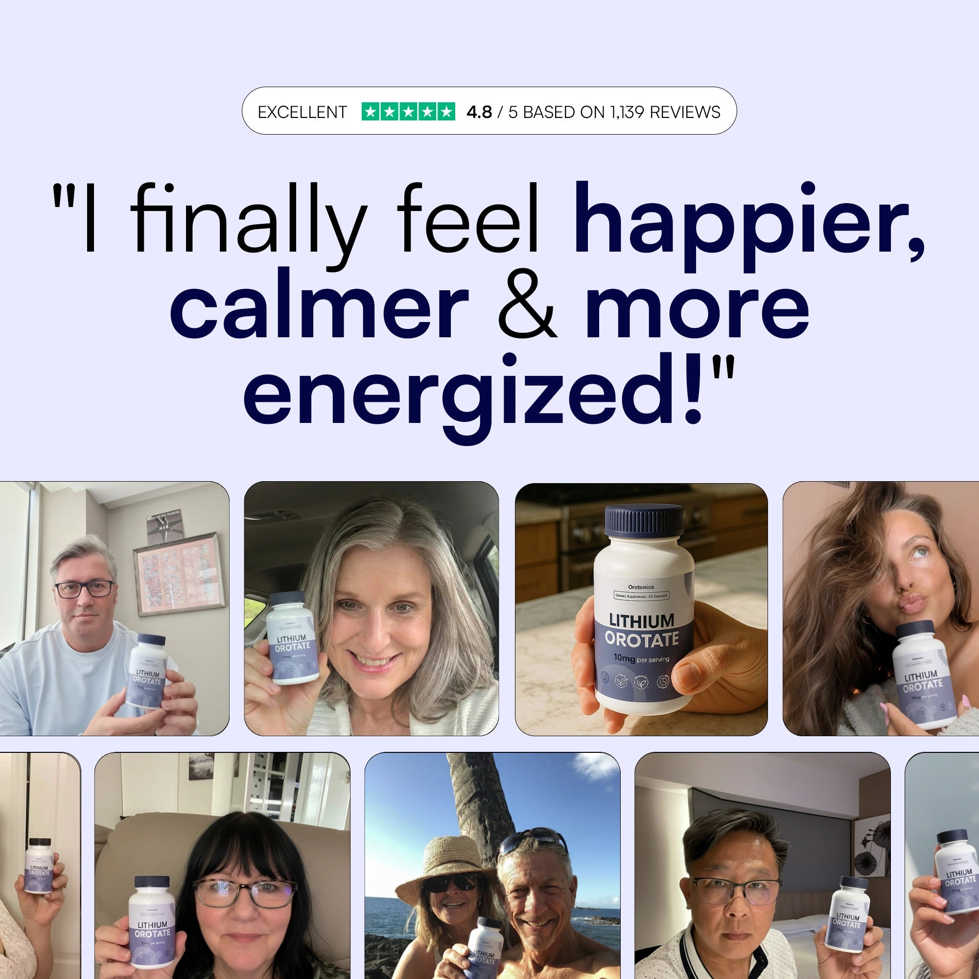Mood, Stress & Anxiety Balance Capsules | 10mg Lithium Orotate